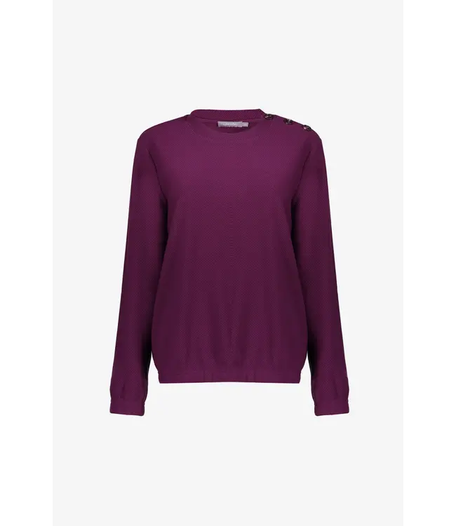 Geisha Sweater comfy with buttons purple 52872-21