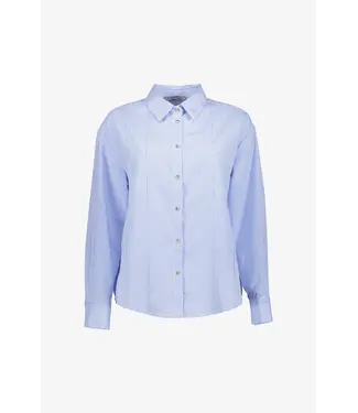 Geisha Blouse stripes w rhinestones 53821-70 blue/off-white