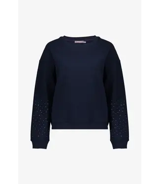 Geisha Sweater sparkle sleeves 52825-41 navy