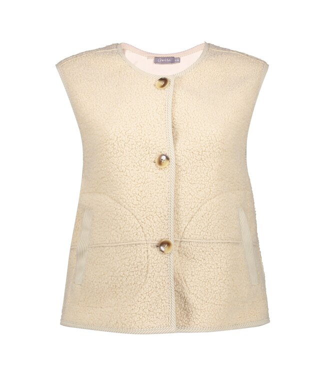 Geisha gilet teddy 55848-19 cream