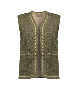 Geisha Gilet teddy 55845-19 dark green