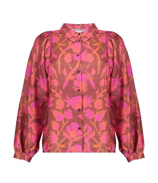Geisha Blouse 53909-20 burgundy/fuchsia