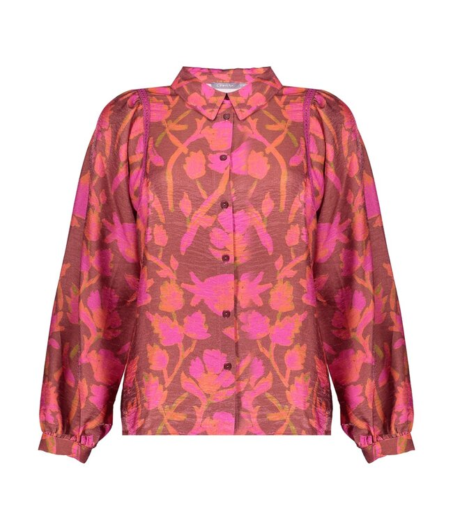 Geisha Blouse 53909-20 burgundy/fuchsia