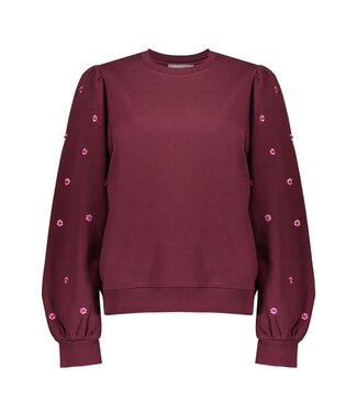 Geisha Sweater with pearls 52870-21 port/pink