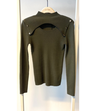 Aaiko Sweater Zahra vis 530 laurel leaf