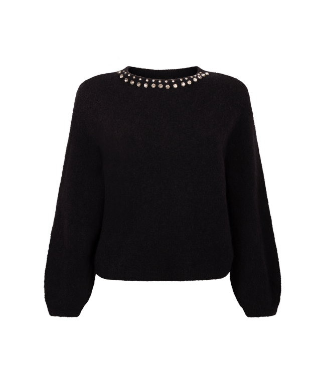 Aaiko Sweater Daniela strass wp 389 black