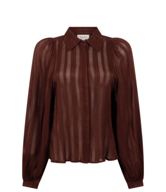 Aaiko Blouse Rose stripes vis 515 spicy chocolate