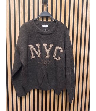 Musthave Sweater NYC darkbrown one size