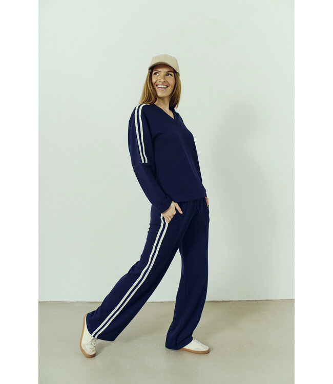 Freequent pants FQLUCINDA 207444 navy blazer w. off/white