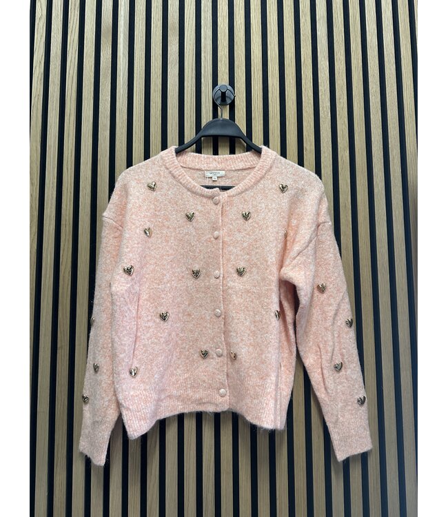 Musthave sweater Heart orange one size