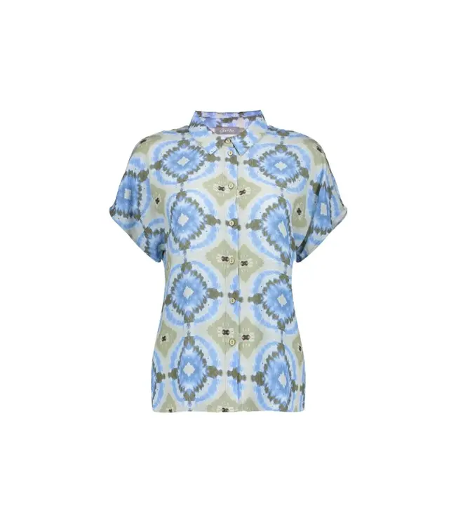 Geisha blouse 63277-20 blue/olive