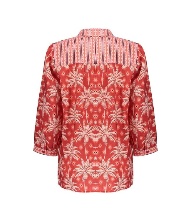 Geisha blouse 63211-20 red/ecru