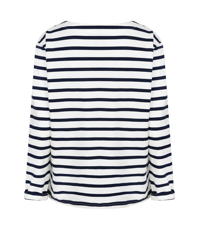 Red Button Top Terry stripe SRB4753A darkblue