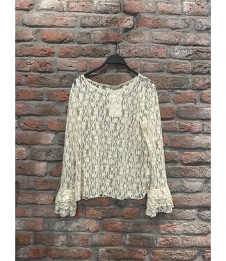 Musthave Top kant uitlopende mouw one size (div kl.)