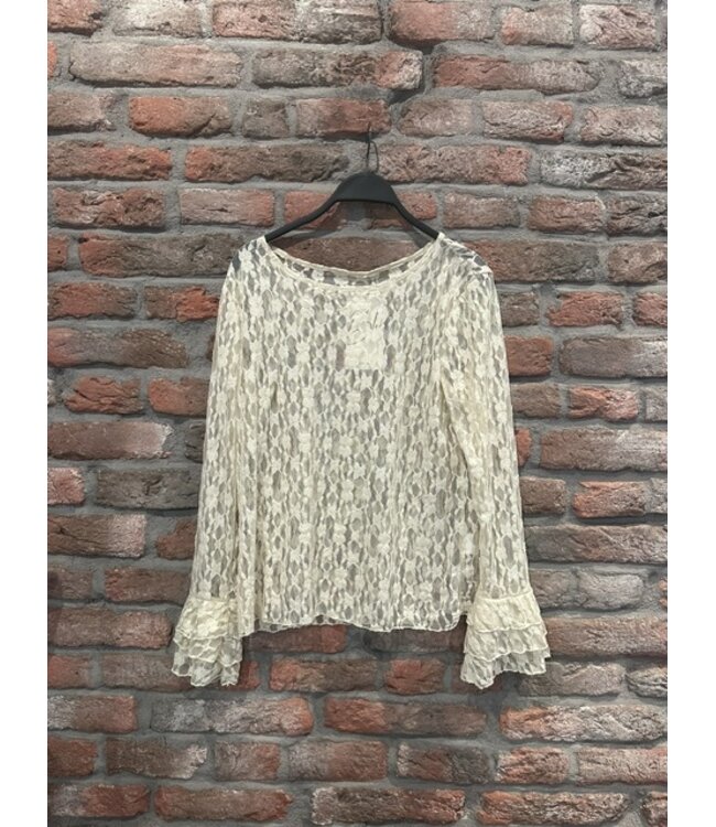 Musthave Top kant uitlopende mouw one size (div kl.)