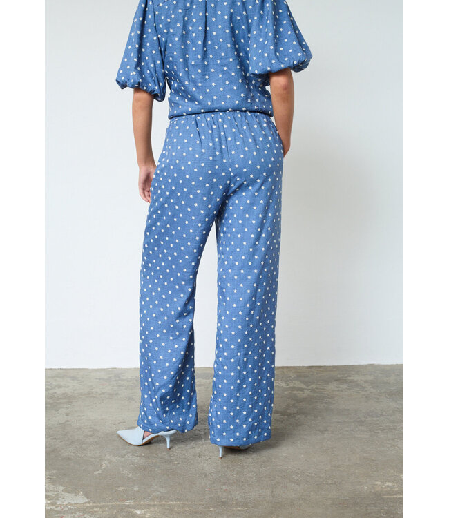 Sisters Point Pants Ella 19445 SS26 Blue flower