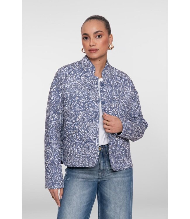 Geisha Jacket printed 65101-70 blue/off-white