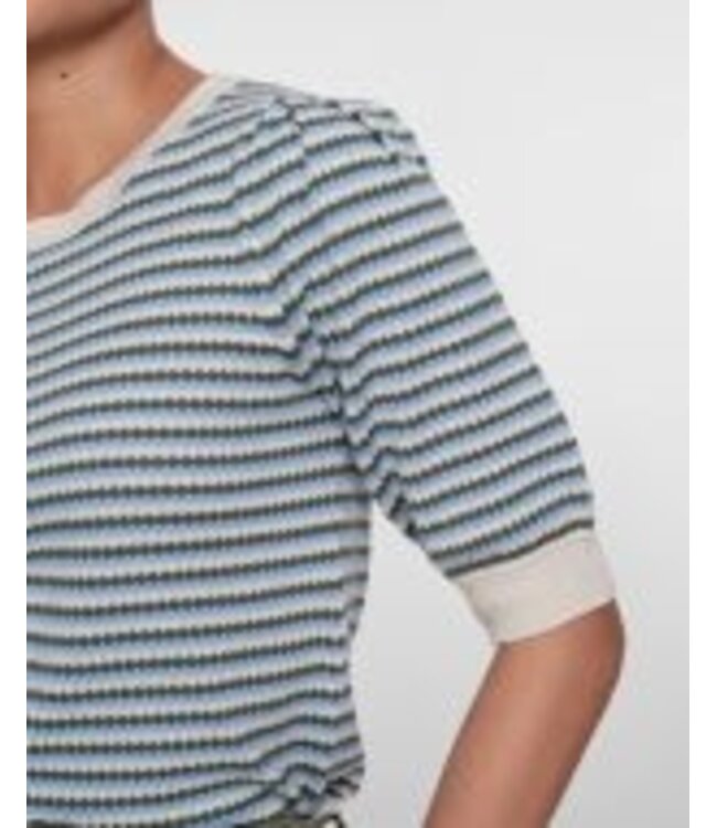 Geisha Pull stripe lrx 64066-14 kit lurex/olive/blue