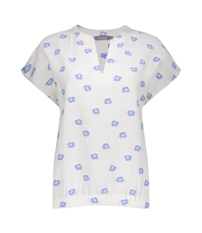 Geisha Top 63238-20 ecru/chambray