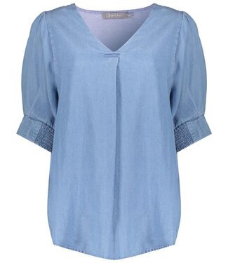 Geisha Blouse Nikita mid blue denim