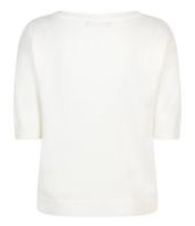 Red Button T-shirt Sweet ribbon SRB4845 ecru