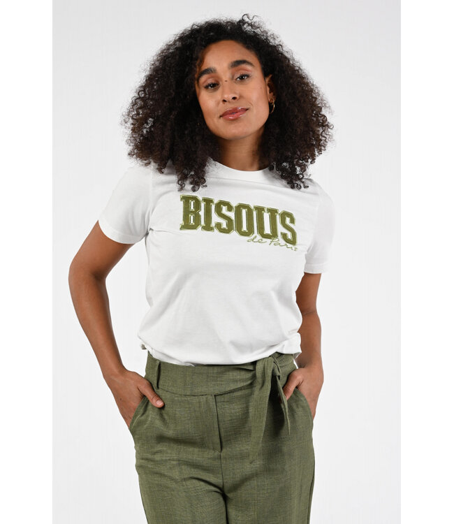 Musthave T-Shirt bisous 62072-24 off white