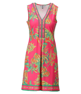 K-Design Mouwloze jurk met design P132