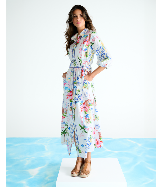 K-Design Maxi jurk met design P087