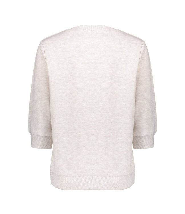 Geisha Sweater short sleeves 62046-41 off-white/ jeans blue