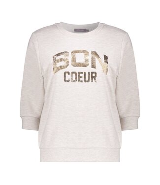 Geisha Sweater short sleeves 62046-41 off-white/ jeans blue