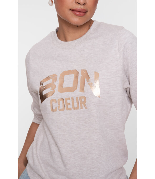 Geisha Sweater short sleeves 62046-41 off-white/ jeans blue