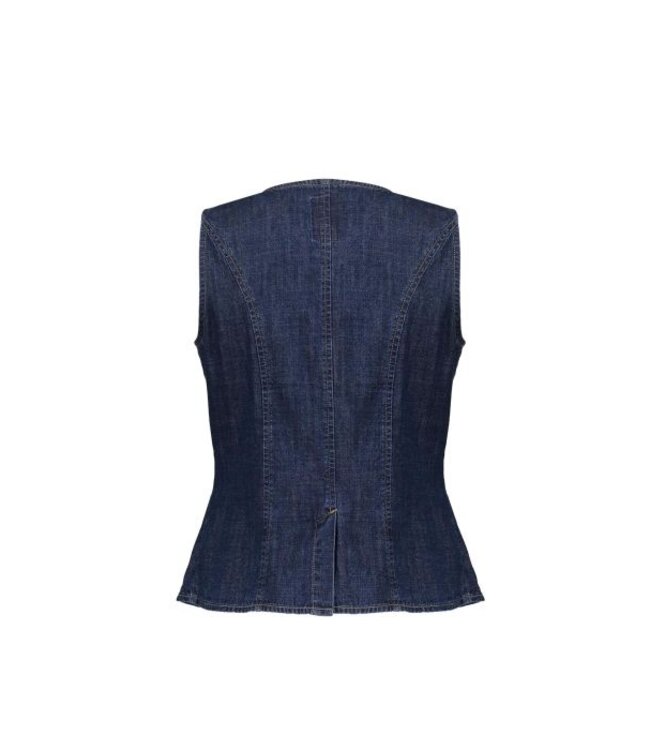 Geisha Jeans vest 65138-10 dark blue denim washed