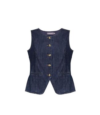 Geisha Jeans vest 65138-10 dark blue denim washed