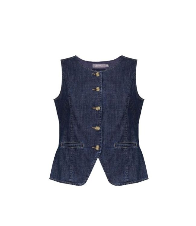 Geisha Jeans vest 65138-10 dark blue denim washed
