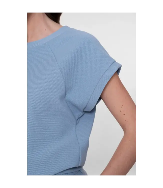 Geisha Sweater short sleeves 62053-21 jeans blue