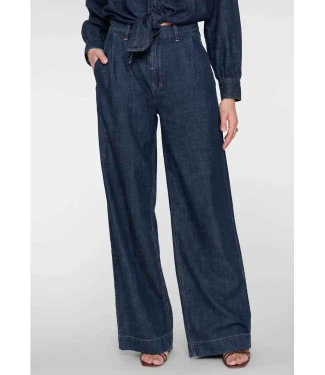 Geisha Jeans wide 61009-10 dark blue denim washed