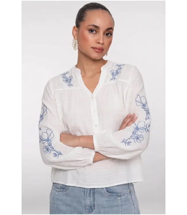 Geisha Blouse embro 63069-14 white