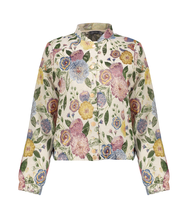Geisha Bomber jacket 65090-26 sand/green/gold