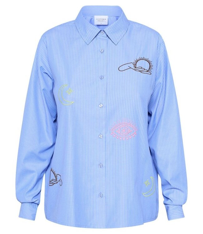 Sisters Point Blouse IBISA-SH2 blue stripe multi