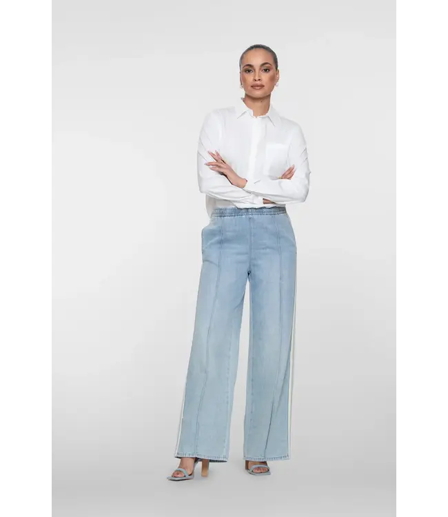 Geisha Trackpants jogdenim 61051-10 bleached denim