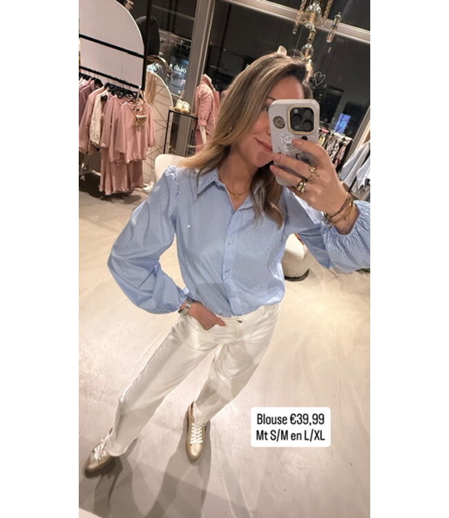 Musthave Blouse stripe studs (div kl.)