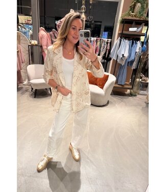 Musthave Blazer Flower off white beige