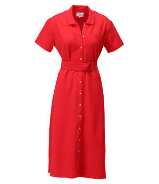 K-Design Midi polo jurk met knoopjes C757L tomato