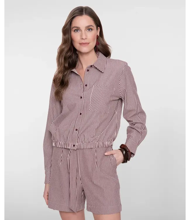 Geisha Blouse 63227-20 ecru/cherry red