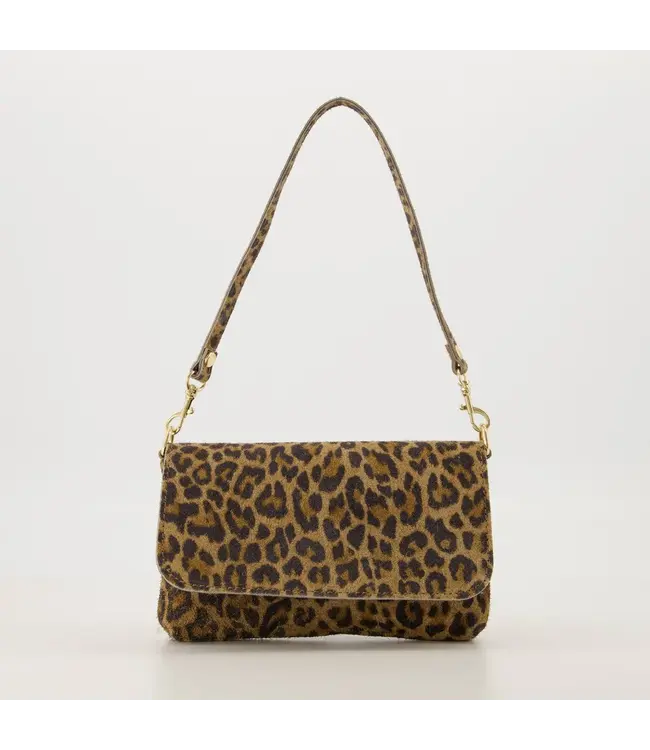 Tas Lara leopard suede