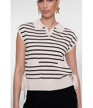 Geisha Pull polo 64003-10 light sand/black