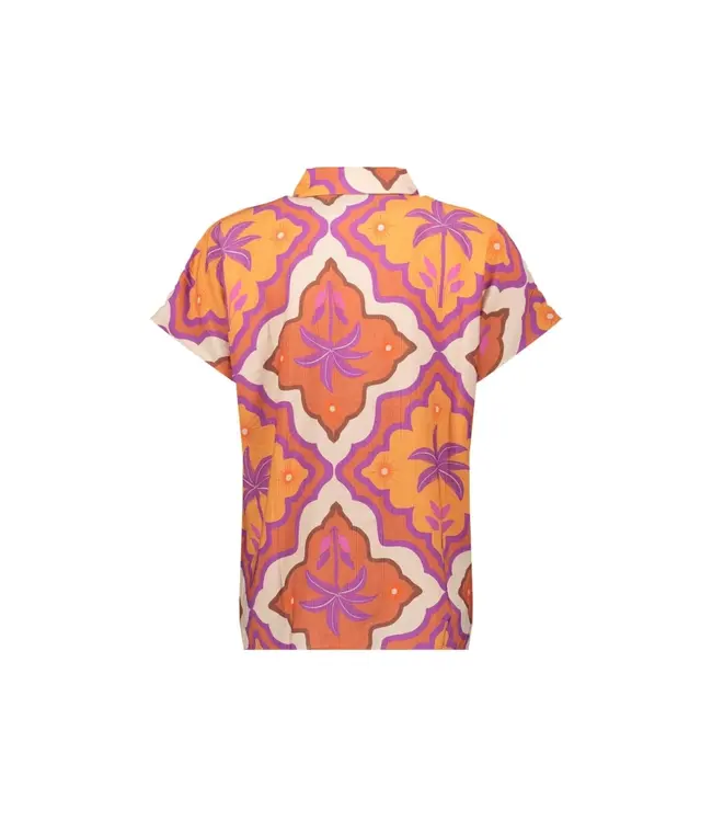 Geisha Blouse 63247-20 ecru/mango/purple