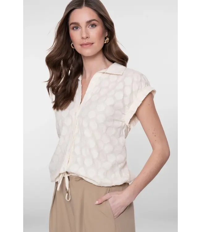Geisha Blouse lurex 63235-26 off-white