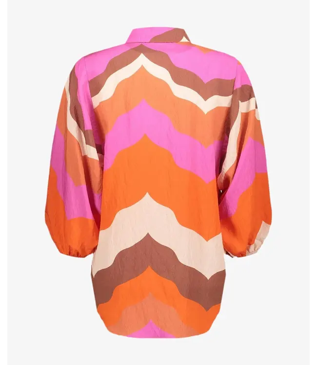 Geisha Blouse 63216-20 ecru/brown/casis