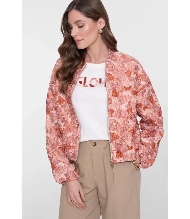 Geisha T-shirt glow 62084-41 off-white/ light pink